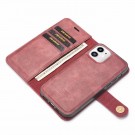 DG.Ming 2-i-1 Lommebok-deksel I Lær iPhone 12 Mini rød thumbnail