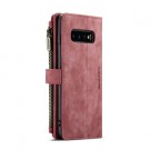 CaseMe retro multifunksjonell Lommebok deksel Samsung Galaxy S10 Plus rød thumbnail