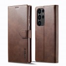 LC.IMEEKE Lommebok deksel for Samsung Galaxy S23 Ultra 5G brun thumbnail