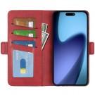Lommebok deksel Premium for iPhone 17 rød thumbnail