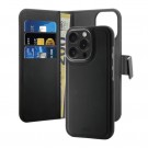 Puro 2-i-1 Magnetisk Lommebok-deksel iPhone 16 Pro svart thumbnail