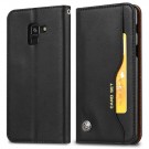 Flip Lommebok deksel ekstra kortlomme for Galaxy A8 (2018) svart thumbnail