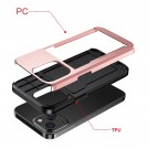 Hybrid TPU + PC Deksel plass til kort iPhone 14 Plus Roségull thumbnail