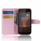 Lommebok deksel for Nokia 1 rosa thumbnail