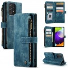 CaseMe retro multifunksjonell Lommebok deksel Samsung Galaxy A52 / A52s 4G-5G Blå thumbnail