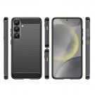 Tech-Flex TPU Deksel Carbon for Samsung Galaxy S25 5G svart thumbnail