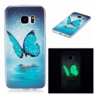 Fashion TPU Deksel Samsung Galaxy S7 Edge -  blue Butterfly thumbnail