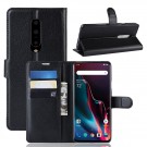 Lommebok deksel for OnePlus 7 Pro svart thumbnail
