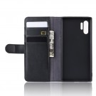 Lommebok deksel ekte Lær for Galaxy Note 10+ Plus svart thumbnail