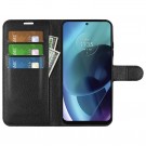 Lommebok deksel for Motorola Moto G71 5G svart thumbnail
