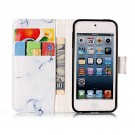 Lommebok deksel for iPod Touch 7/6/5 hvit marmor thumbnail