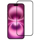 herdet Glass skjermbeskytter heldekkende iPhone 16 Plus svart kant thumbnail