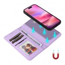 BETOPNICE 2-i-1 Lommebok deksel iPhone 16 Lys lilla thumbnail