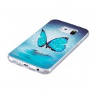 Fashion TPU Deksel Samsung Galaxy S6 - blue Butterfly thumbnail