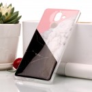 Fashion TPU Deksel for Nokia 7 Plus - Rosa/Svart Marmor thumbnail