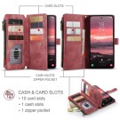 CaseMe multifunksjonell Lommebok deksel Samsung Galaxy S25 Edge 5G rød thumbnail