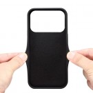Denior TPU Deksel med PU-lær plass til kort iPhone 17 Pro svart thumbnail