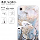 Fashion TPU Deksel med holder iPhone 7/8/SE (2020/2022) - Blå Marmor thumbnail