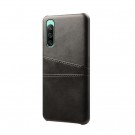 Tech-Flex TPU Deksel med PU-lær plass til kort Sony Xperia 10 V svart thumbnail