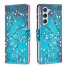 Lommebok deksel for Samsung Galaxy S24 5G - Rosa blomster thumbnail