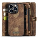 CaseMe 2-i-1 Lommebok deksel iPhone 15 Pro brun thumbnail