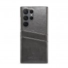 Fierre Shann TPU Deksel med PU-lær plass til kort Galaxy S23 Ultra 5G svart thumbnail