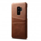 Lux TPU Deksel med PU-lær plass til kort Galaxy S9 Plus brun thumbnail