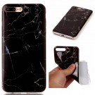 TPU Deksel for iPhone  7 Plus/8 Plus - Marmor svart thumbnail