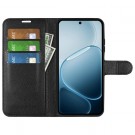 Lommebok deksel for Oppo A6x 5G svart thumbnail