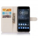 Lommebok deksel for Nokia 6 (2017) hvit thumbnail