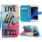 Lommebok deksel for Galaxy S7 - Live the Life You Love thumbnail