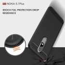 Tech-Flex TPU Deksel Carbon Nokia 5.1 Plus (2018) svart thumbnail