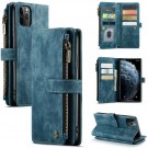 CaseMe retro multifunksjonell Lommebok deksel iPhone 11 Pro Max blå thumbnail