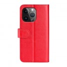 Lommebok deksel Premium for iPhone 15 Pro rød thumbnail