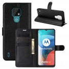 Lommebok deksel for Motorola Moto E7 svart thumbnail