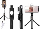 Selfiestang med Tripod og Bluetooth-fjernkontroll - Svart thumbnail