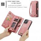 CaseMe 2-i-1 Lommebok deksel iPhone 13 rosa thumbnail