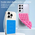 Mobilholder Silikon med dobbeltsidig sugekopper - Rosa thumbnail