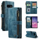 CaseMe retro multifunksjonell Lommebok deksel Samsung Galaxy S10 blå thumbnail