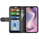 Lommebok deksel Premium for iPhone 16 svart thumbnail