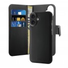Puro 2-i-1 Magnetisk Lommebok-deksel iPhone 16 svart thumbnail