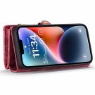 CaseMe 2-i-1 Lommebok deksel iPhone 15 rød thumbnail