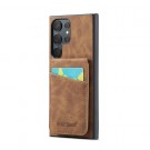 Fierre Shann TPU Deksel med PU-lær plass til kort Samsung Galaxy S24 Ultra 5G brun thumbnail