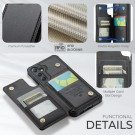 CaseMe Deksel med kortlomme Samsung Galaxy S25 5G svart thumbnail