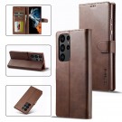 LC.IMEEKE Lommebok deksel for Samsung Galaxy S23 Ultra 5G brun thumbnail