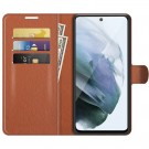 Lommebok deksel for Samsung Galaxy S21 FE 5G brun thumbnail
