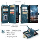 CaseMe multifunksjonell Lommebok deksel Samsung Galaxy S25 Edge 5G blå thumbnail