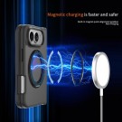 Tech-Flex Deksel Skin Feel magnet og roterende ring iPhone Fold  - Svart thumbnail