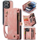 CaseMe 2-i-1 Lommebok deksel iPhone 14 Pro Max rosa thumbnail