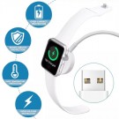 Magnetisk trådløs USB-A Apple Watch Ladekabel hvit thumbnail